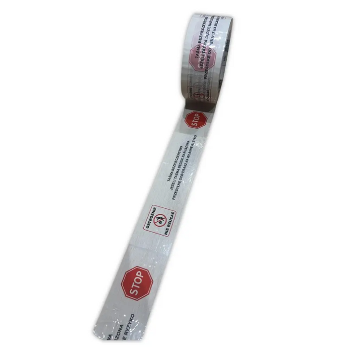 BSTech Adhesive tape packaging with print 48x100m. ’STOP safety tape’. - Wrapping tapesARP-TAS<<<Wrapping