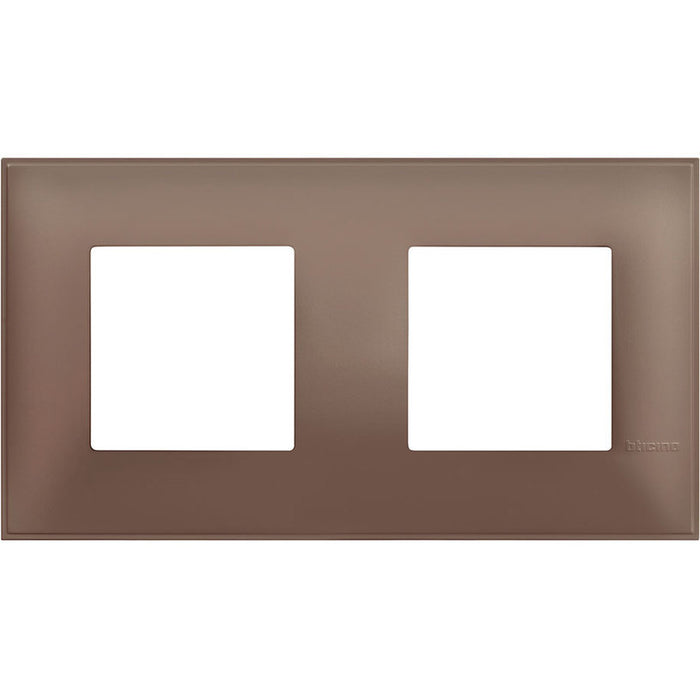 FRAME DOUBLE BROWN MAT BTICINO CLASSIA
