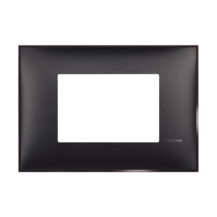 FRAME 3-MODULE BLACK SATIN BTICINO CLASSIA