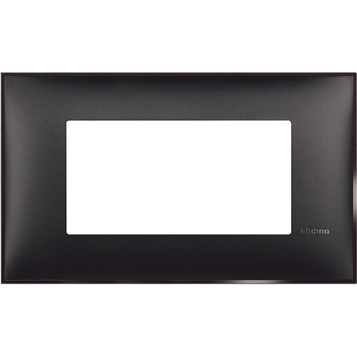 FRAME 4-MODULE BLACK SATIN BTICINO CLASSIA