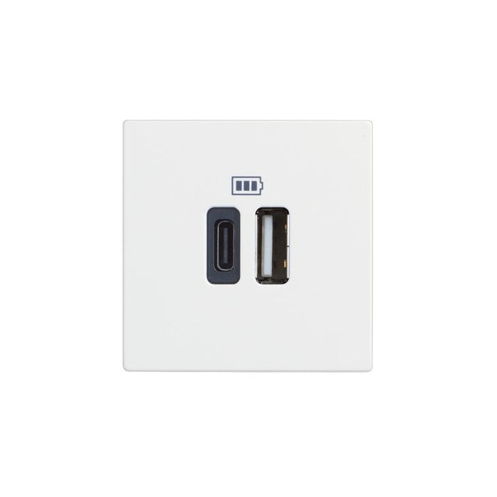 TWO-MODULE USB TYPE A AND WITH SOCKET CLASSIA LEGRAND - WHITE