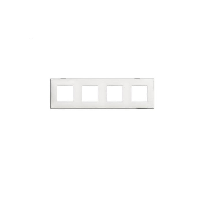 CLASSIA LEGRAND QUAD FRAME - WHITE WITH CHROME