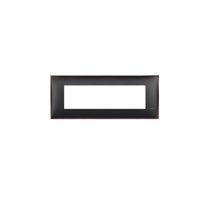 7-MODULE FRAME CLASSIA LEGRAND - BLACK WITH NICKEL