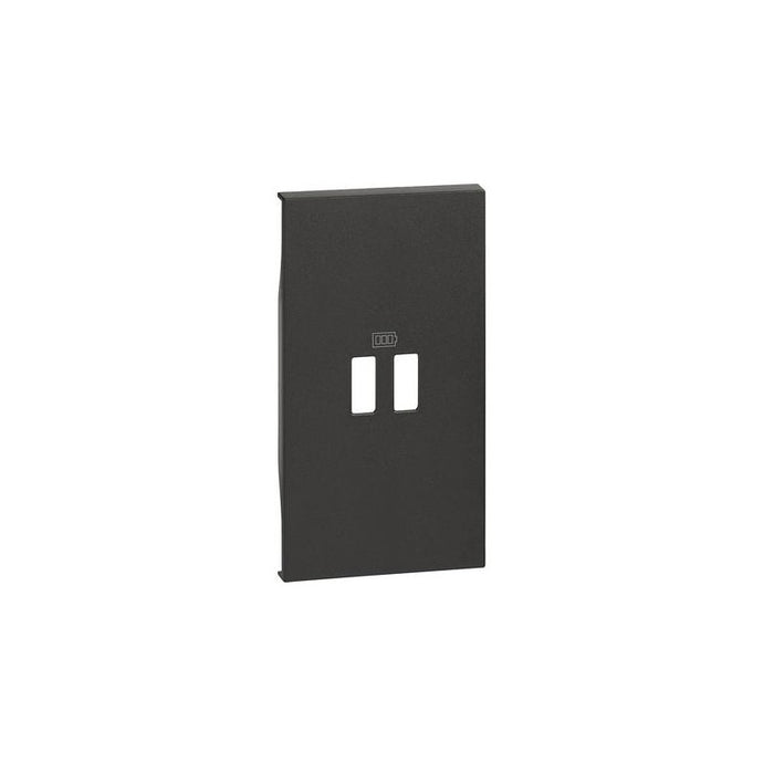 DOUBLE-MODULE FACE USB PANEL LIVING NOW LEGRAND - BLACK
