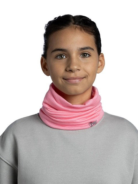 Buff Merino Lightweight Jr Solid Children's merino wool neck warmer Pink