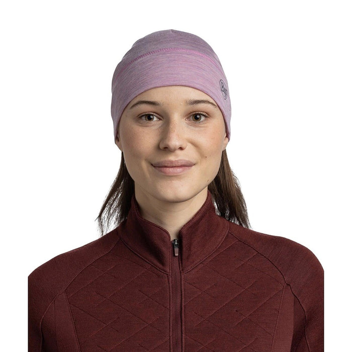 Buff Lightweight Merino Wool Beanie Hat Lilac