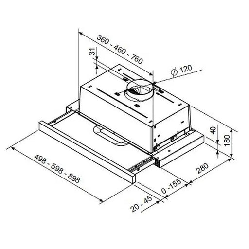 Built-in absorber Turboair TT14 LX/GRX/F/90* - Абсорбатори<<<Уреди за вграждане<<<ZoraSite