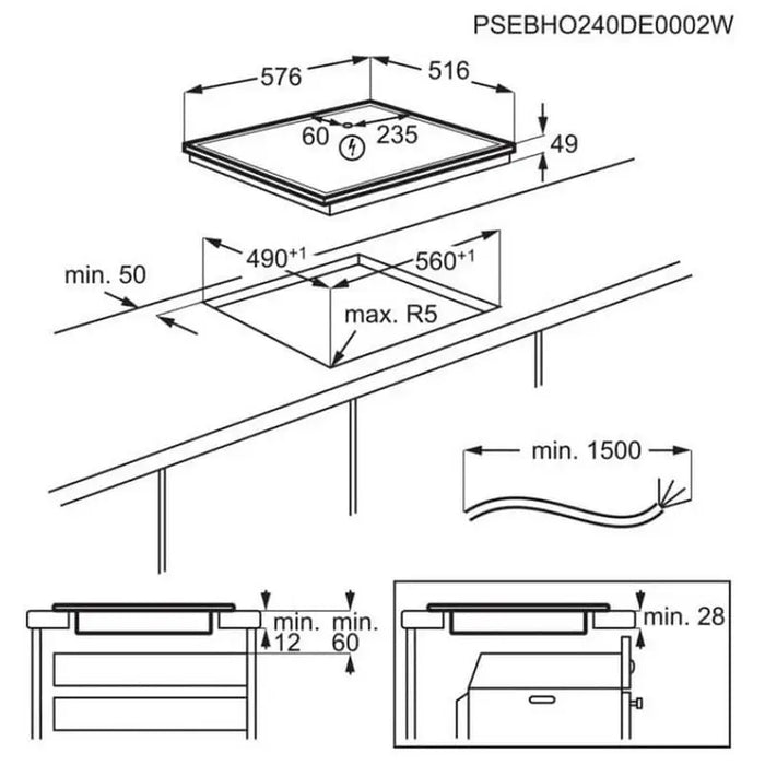 Built-in ceramic hob AEG TO64IA0FXB Induction - Kерамичен плот<<<Плотове<<<Уреди за вграждане<<<ZoraSite