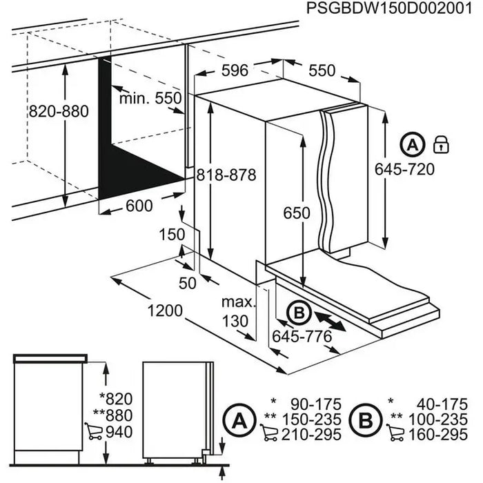Built-in dishwasher AEG FSB53927Z 14 sets 600 W mm D - Съдомиялни машини<<<Уреди за вграждане<<<ZoraSite&&&Built-in