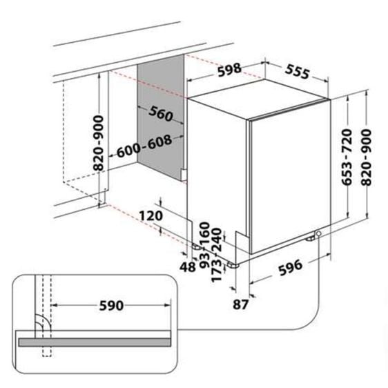 Built-in dishwasher WHIRLPOOL W2I HD526 A - Съдомиялни за вграждане 60 см<<<Съдомиялни за вграждане<<<Уреди за
