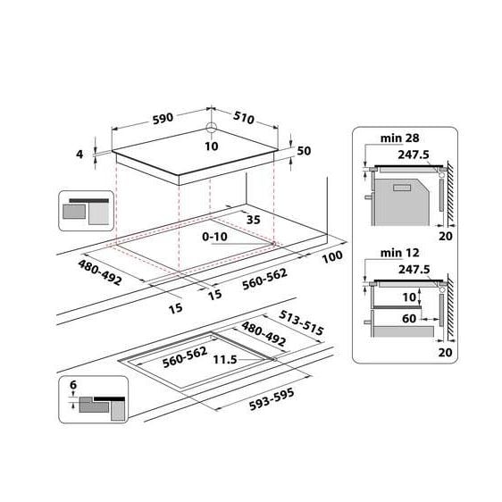 Built-in hob Whirlpool WS Q5760 NE - Индукционни плотове<<<Плотове за вграждане<<<Уреди за