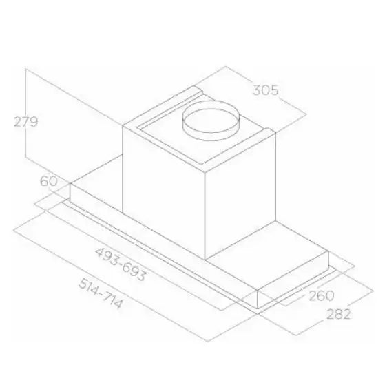 Built-in hood ELICA Hidden Advance BL MAT 52 - Аспиратори за пълно вграждане<<<Абсорбатори за вграждане<<<Уреди за