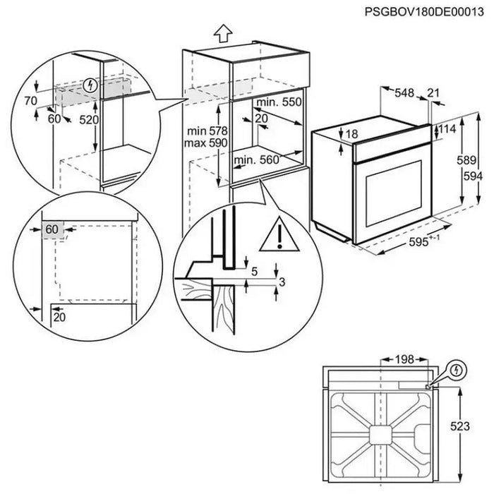 Built-in oven AEG OA5AB21SM. 72 Push buttons A+ Water cleaning - Фурни<<<Уреди за вграждане<<<ZoraSite&&&Фурни<<<Уреди