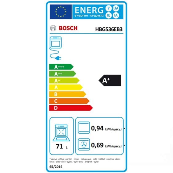 Built-in oven Bosch HBG536EB3 - Фурни<<<BOSCH фурни<<<BOSCH<<<PolyComp&&&Стандартни фурни<<<Фурни за вграждане<<<Уреди