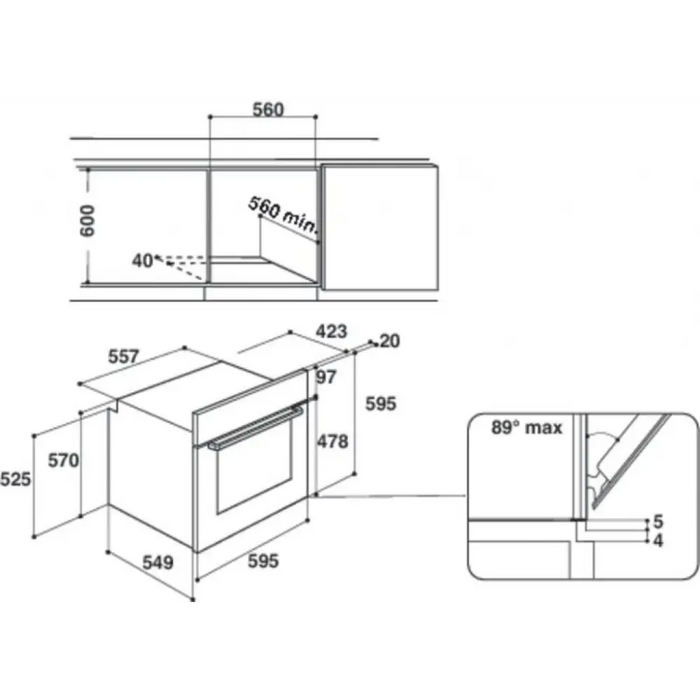 Built-in oven Indesit IFW 6841 JH IX - Фурни за вграждане<<<Домакински електроуреди<<<TechMart&&&Фурни<<<Уреди за