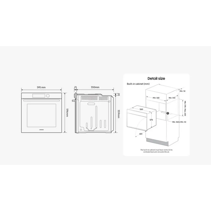 Built-in oven Samsung NV7B44207AS/U2 - Фурни за вграждане<<<Уреди за вграждане<<<TechMart&&&Фурни за