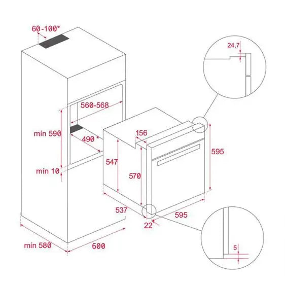 Built-in oven TEKA HLB 8600 white - Стандартни фурни<<<Фурни за вграждане<<<Уреди за вграждане<<<TechnoMix