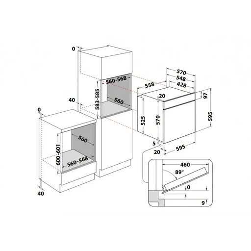 Built-in oven Whirlpool OMSR58RU1SB + Kitchen knife Lamart LT2103 20cm - Фурни за вграждане<<<Домакински