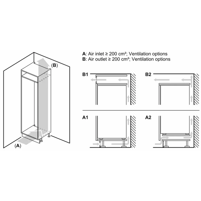 Built-in refrigerator BOSCH KBN96ADD0 382 l NoFrost 193.5 x 70.8 cm - Хладилници с фризер<<<BOSCH