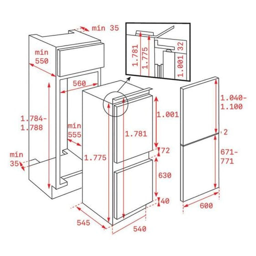 Built-in refrigerator TEKA RBF 73340 FI EU - Хладилници за вграждане с фризер<<<Хладилници за вграждане<<<Уреди за
