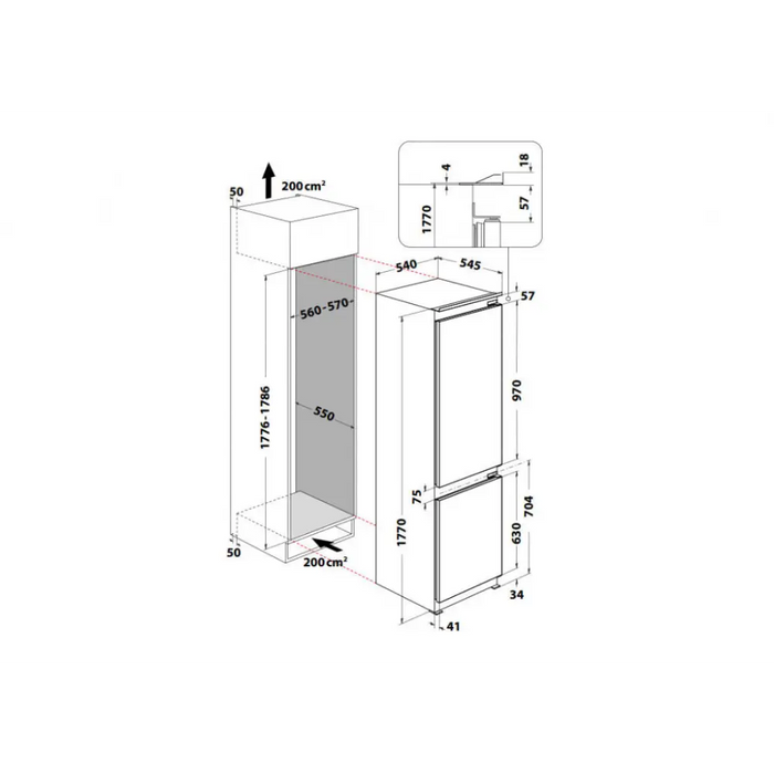 Built-in refrigerator WHIRLPOOL ART 66112 177.00 cm - Хладилници за вграждане<<<Уреди за