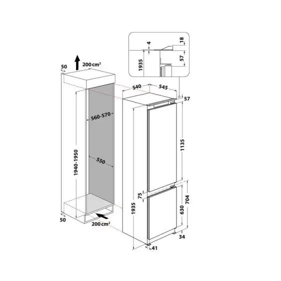 Built-in refrigerator Whirlpool ART 9811 SF2 - Хладилници за вграждане<<<Хладилници<<<Домакински