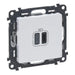 BUILT-IN SOCKET CHARGER 2xUSB WITH 30W VALENA LIFE LEGRAND - WHITE - Ключове контакти димери и
