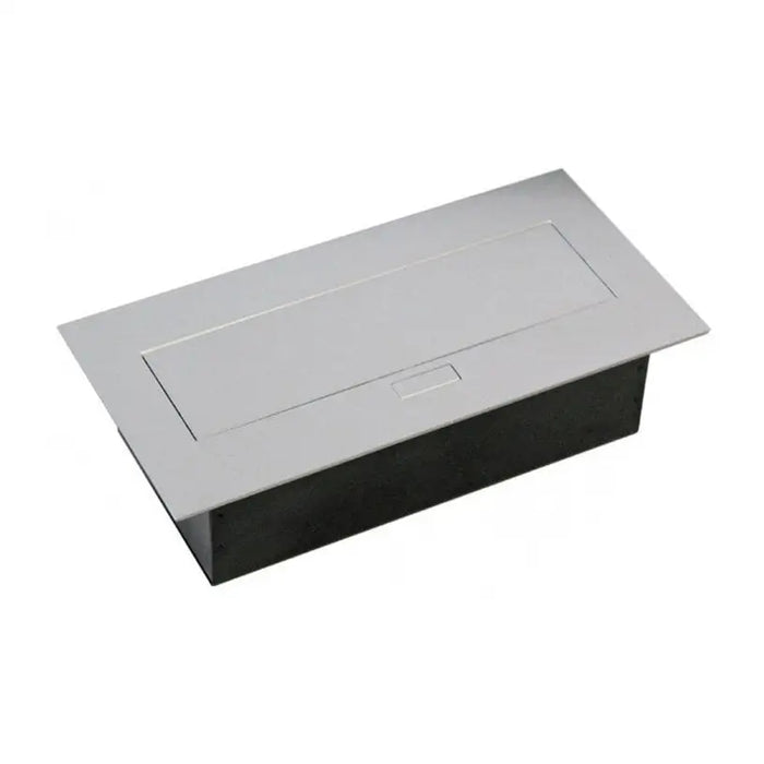 BUILT-IN SPLITTER 3 SOCKETS WITHOUT CABLE ALUMINUM GTV - Разклонители и адаптери<<<Електроматериали<<<Строителни