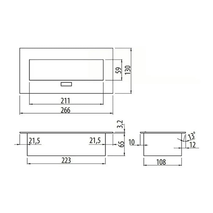 BUILT-IN SPLITTER 3 SOCKETS WITHOUT CABLE ALUMINUM GTV - Разклонители и адаптери<<<Електроматериали<<<Строителни
