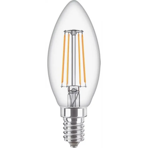 Bulb Philips Core LED 4.3 = 40W 827/B35 E14 candle transparent - Крушки<<<Дом и градина<<<TechMart