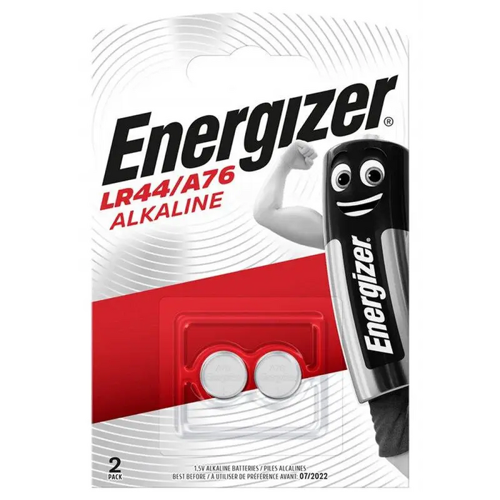 Button microalkaline battery LR-44 /AG13/ 2 pcs. 1.55V in ENERGIZER packaging - Батерии<<<Батерии и зарядни
