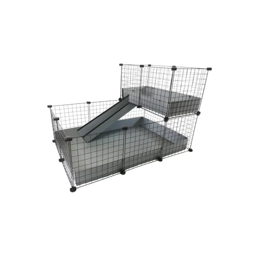 C&C modular cage one-storey 3x2 + Loft 2x1 + Silver ramp - CagesDMZ-KLA<<<For small animalsDMZ<<<ActionPL