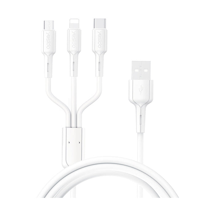 CABLE 3 IN 1 IPHONE / MICRO USB / USB-C YESIDO - Други автоаксесоари<<<Авто интериор<<<Авто и вело<<<Praktiker