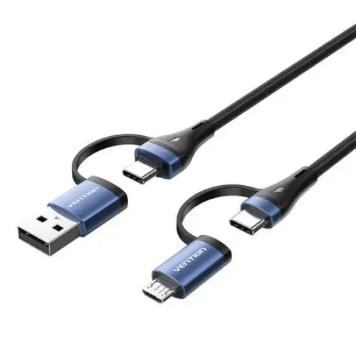 Cable 4in1 USB 2.0 Vention CTLLH 1m (black) - Combo Cables<<<USB cables<<<GSM Accessories<<<InnproXML