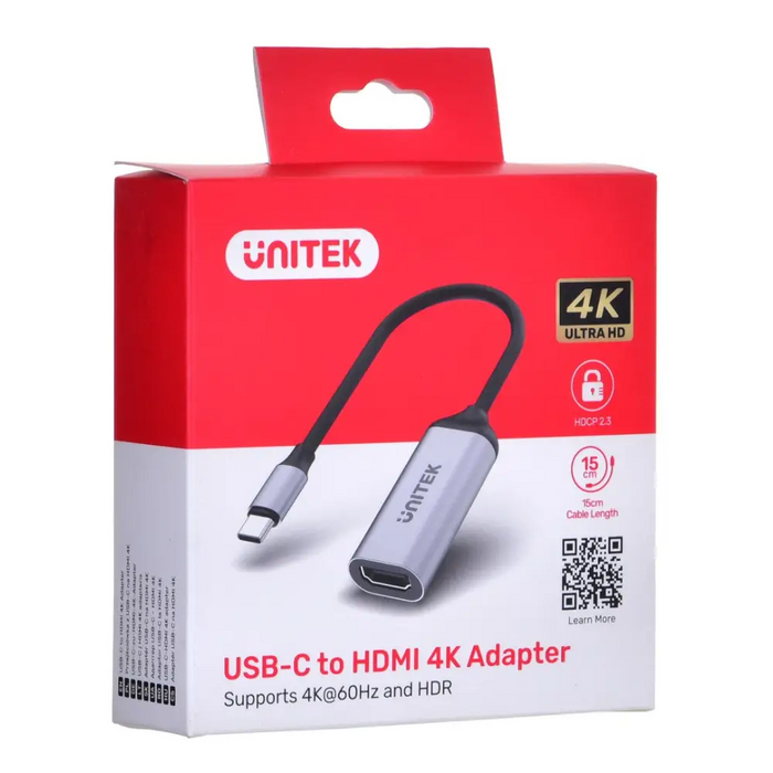 Cable adapter Unitek (V1420A) USB-C - HDMI 2.0 4K 60Hz - AdaptersKBA-ADA<<<Cables and adaptersKBA<<<ActionPL