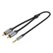 Cable Audio 2xRCA to 3.5mm Vention BCNBD 0.5m (grey) - Audio cables<<<Audio<<<InnproXML
