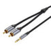 Cable Audio 2xRCA to 3.5mm Vention BCNBF 1m (grey) - Audio cables<<<Audio<<<InnproXML