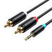 Cable Audio Adapter 3.5mm Male to 2x Male RCA Vention BCLBK 8m Black - Audio cables<<<Audio<<<InnproXML&&&Аудио и Видео