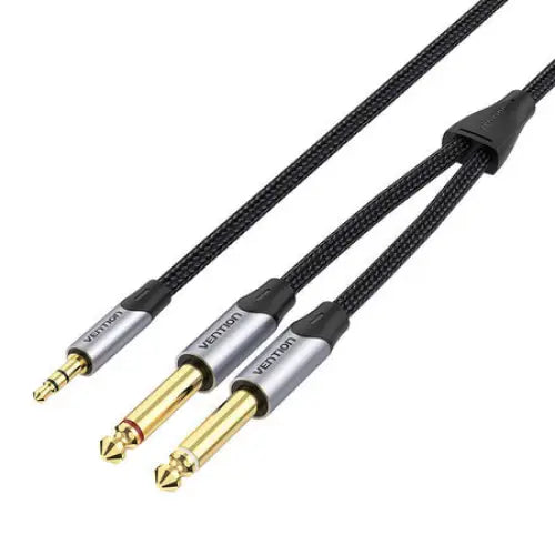Cable audio mini jack 3.5mm to 2x 6.5mm Vention BARHG 1.5m (grey) - Audio cables<<<Audio<<<InnproXML