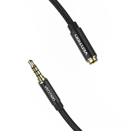 Cable Audio TRRS 3.5mm Male to 3.5mm Female Vention BHCBF 1m Black - Audio cables<<<Audio<<<InnproXML