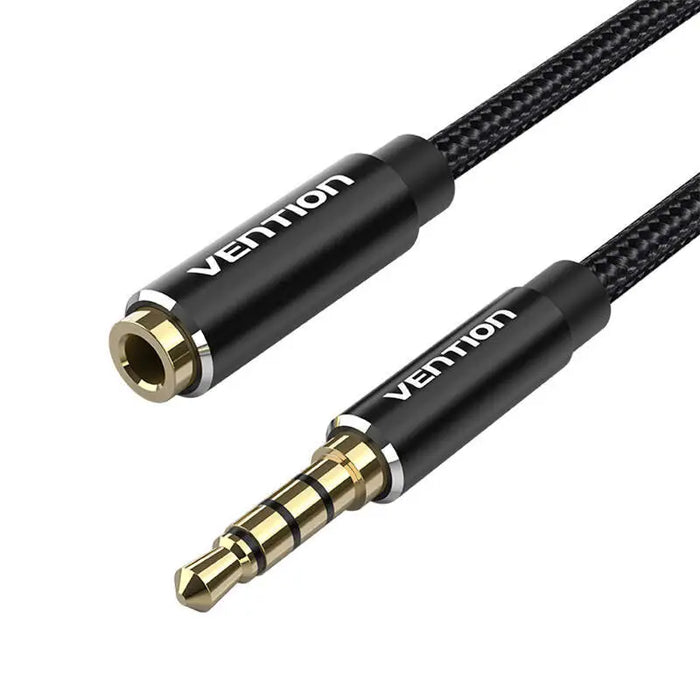 Cable Audio TRRS 3.5mm Male to 3.5mm Female Vention BHCBF 1m Black - Audio cables<<<Audio<<<InnproXML