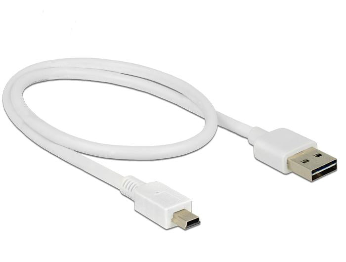 Cable DeLock EASY USB 2.0 Type-A male > USB 2.0 Type Mini-B male 0.5 m - Кабели за мобилни