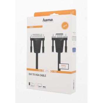 Cable HAMA 200714 DVI male - VGA male 1.5 m Shielded 1080p Black - Видео кабели<<<Кабели<<<ValiAPI