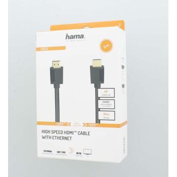 Cable HAMA High-Speed HDMI male - HDMI male 4K 18GB/s Ethernet 5 m Posl. connectors Black - Видео
