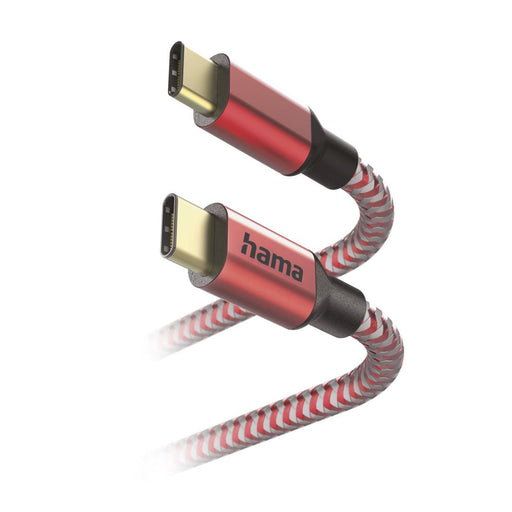 Cable HAMA Reflective USB-C male - USB-C male 1.5 m. Red - Кабели за мобилни