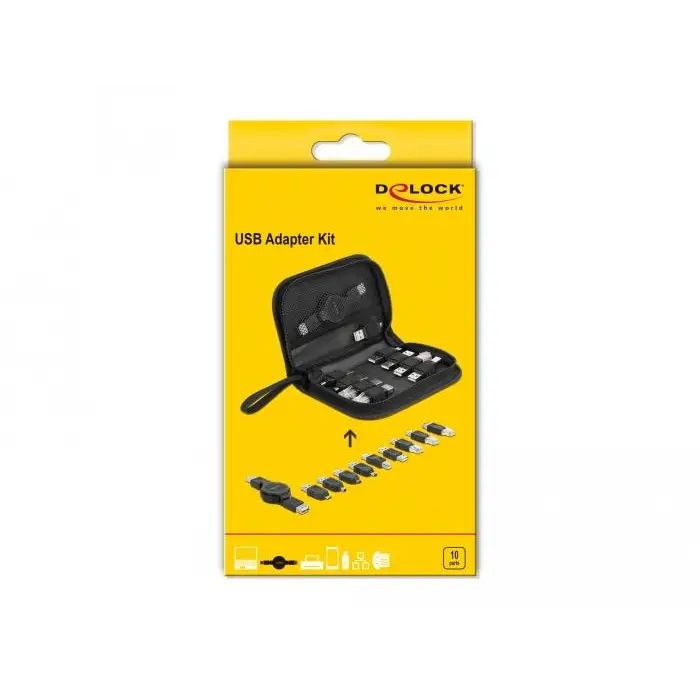 Cable set with DeLock 18612 tips 10 pieces - Кабели за мобилни устройства<<<Кабели<<<ValiAPI