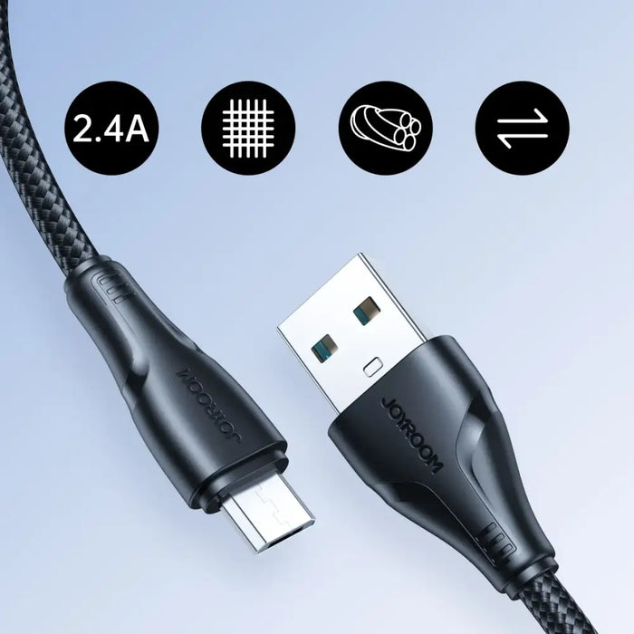 Cable to Micro USB-A / Surpass / 0.25m Joyroom S-UM018A11 (black) - Combo Cables<<<USB cables<<<GSM