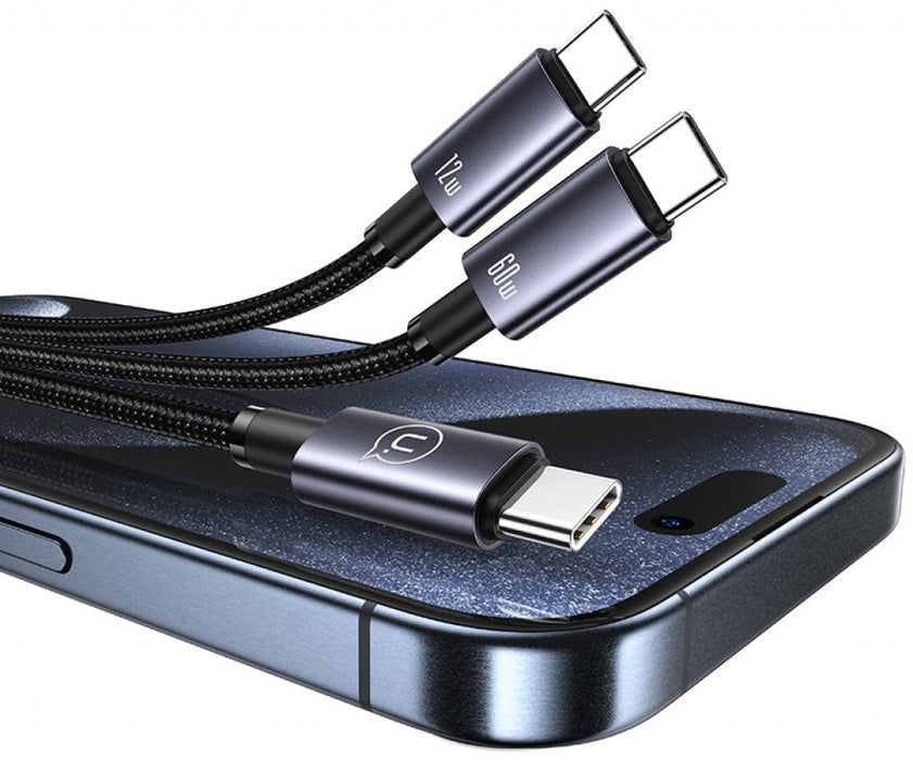 Cable Usams SJ740 72W 2In1 Aluminum Alloy 1.2m SJ740USB101 - Аксесоари за смартфон<<<Аксесоари<<<TechMart&&&Аксесоари