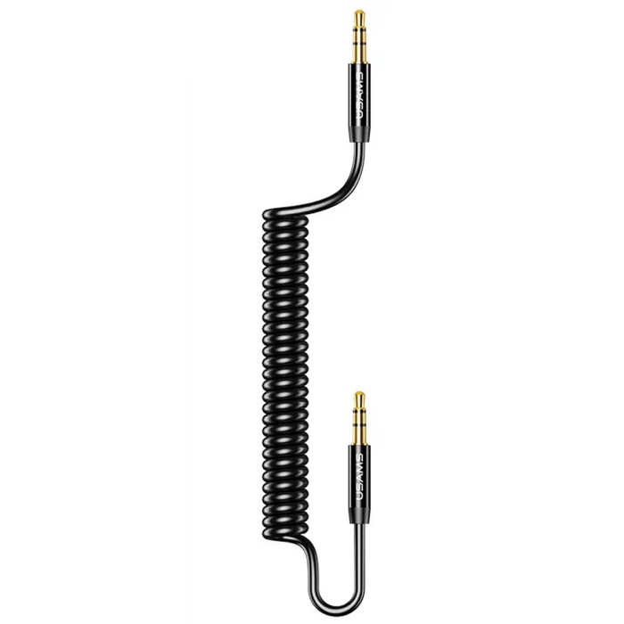 Cable Usams Spring Audio Cable SJ256YP01 1.2m black - Аксесоари за смартфон<<<Аксесоари<<<TechMart&&&Аксесоари за