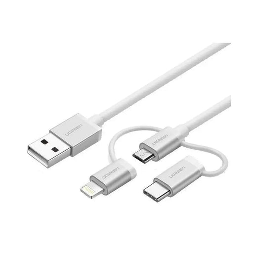 CABLE USB A/USB-C + Lightining MFI 1M UGREEN - SILVER - Кабели за мобилни устройства<<<Аксесоари за мобилни устройства